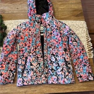 Girls Roxy Multicolor Floral Jacket Size 12/Large